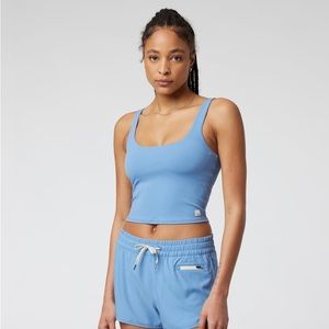 Vuori Daily Crop Isle Blue Size Small